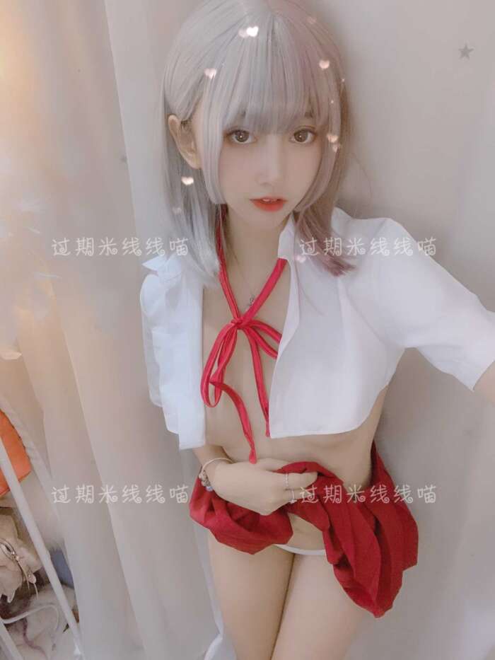 过期米线线喵 055米线 – 红色JK [17P 6MB]