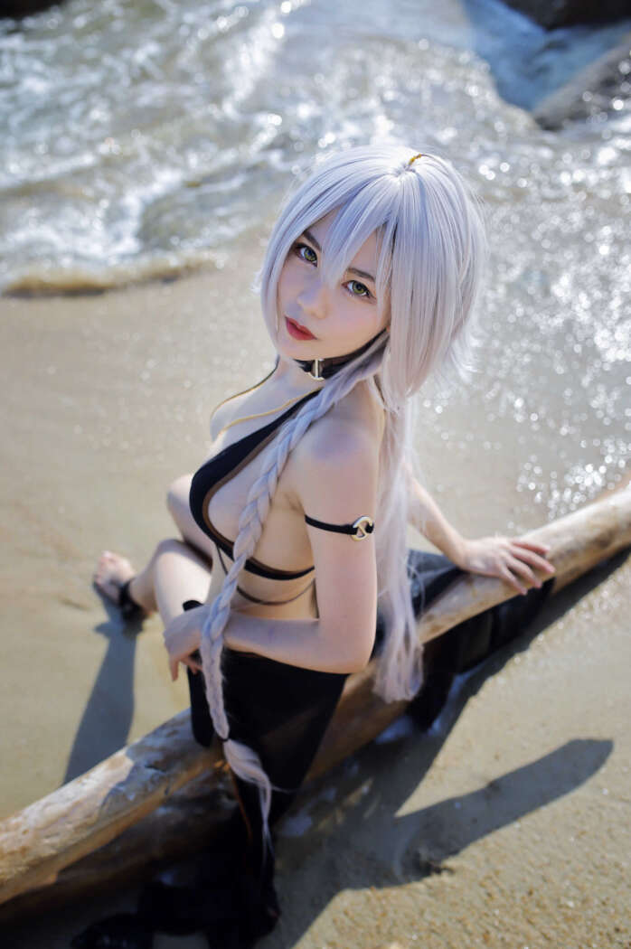 抖娘-利世 NO.046 黑贞德泳装[40P-135MB]