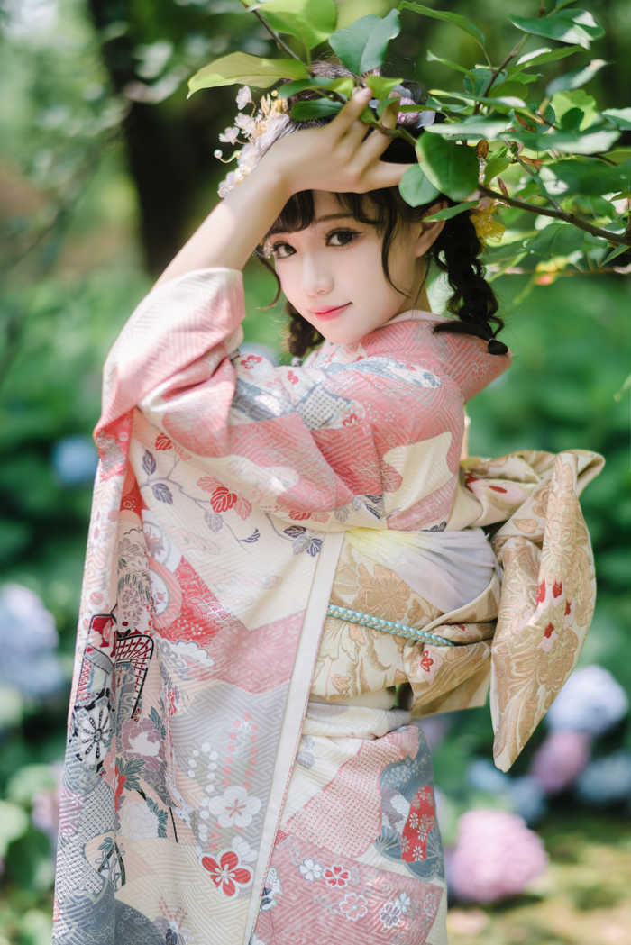 花柒Hana NO.009 绣球花和服[18P-437MB]