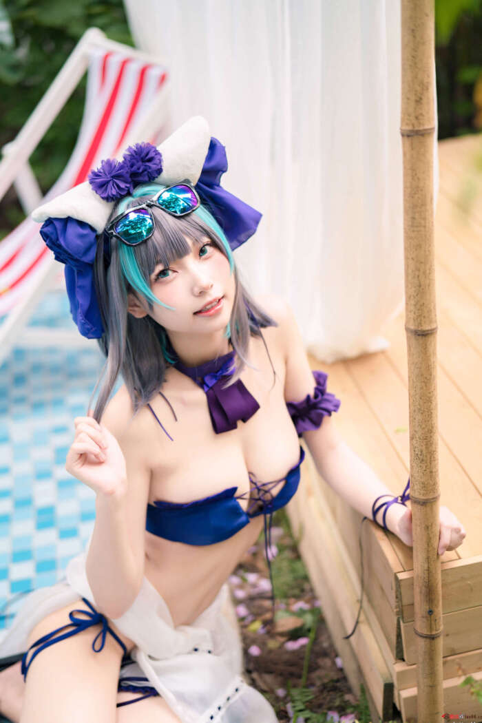 橙喵 – 柴郡COS 着水 [16P-210MB]