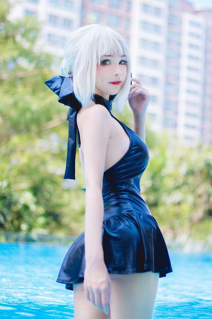 Kitkat Cosplay 9 – Saber Alter Swim Suit [29P-42MB]