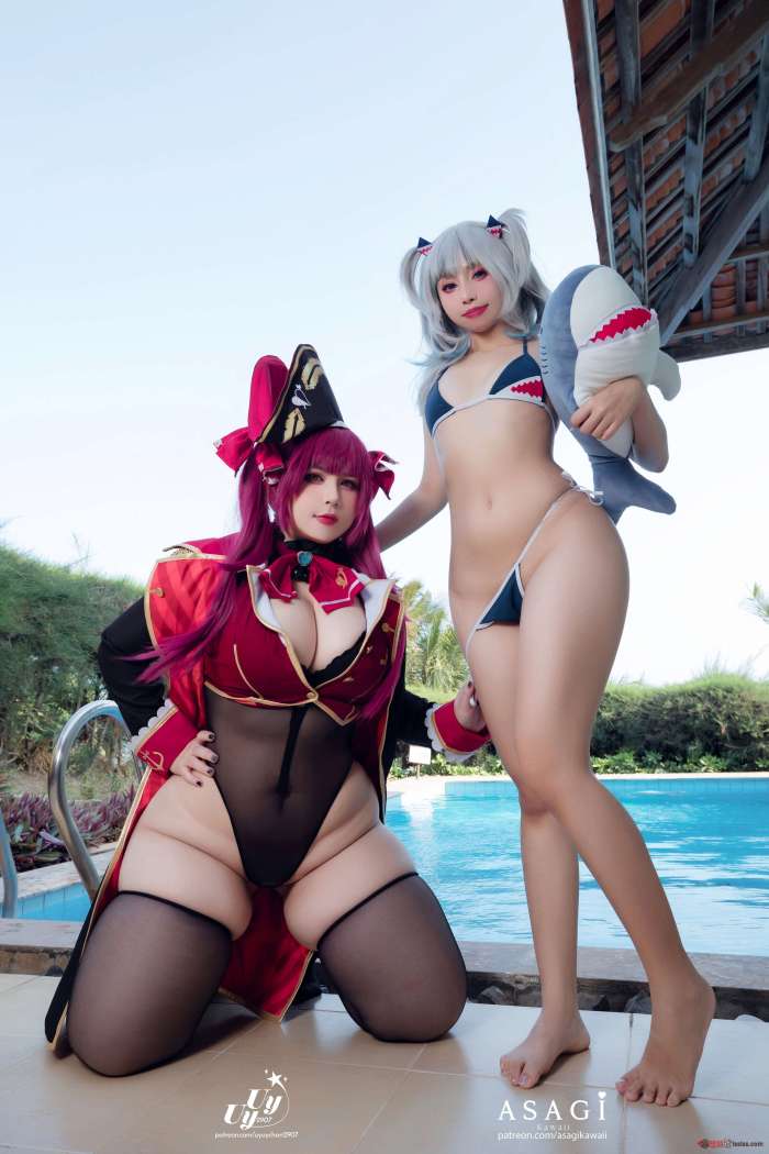 Uy Uy & Asagi Kawaii – Houshou Marine & Gawr Gura [20P95MB]