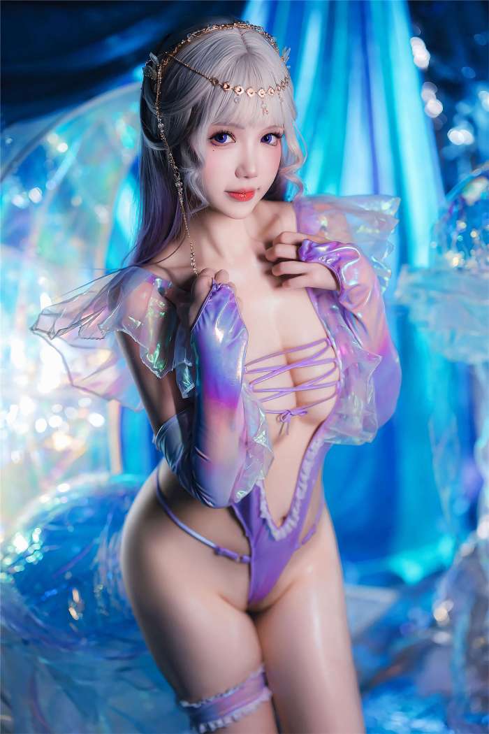 雪晴 – 水母镭射泳衣 [72P4V130MB]