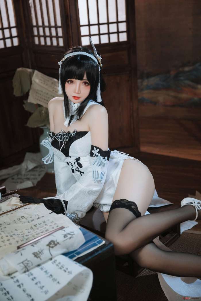 焖焖碳 – 碧蓝航线 鎮海 白黑礼服 [23P182MB]