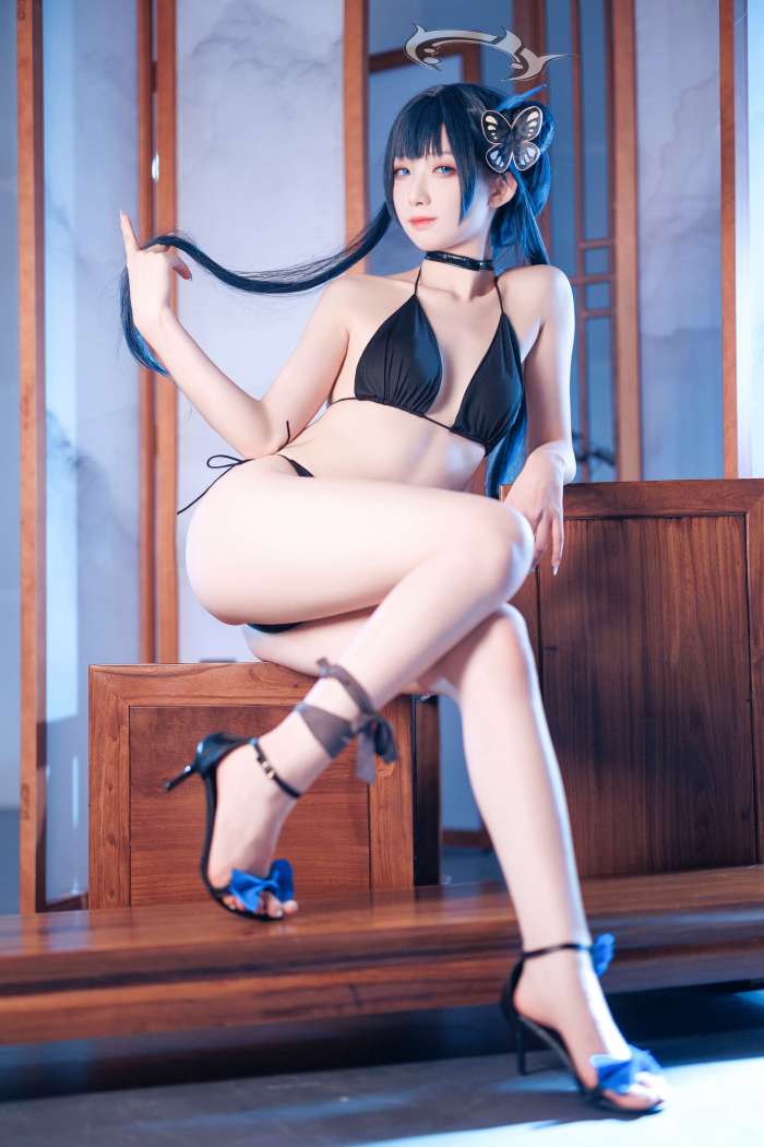 封疆疆v – 碧蓝档案 妃咲 泳装 [30P109MB]