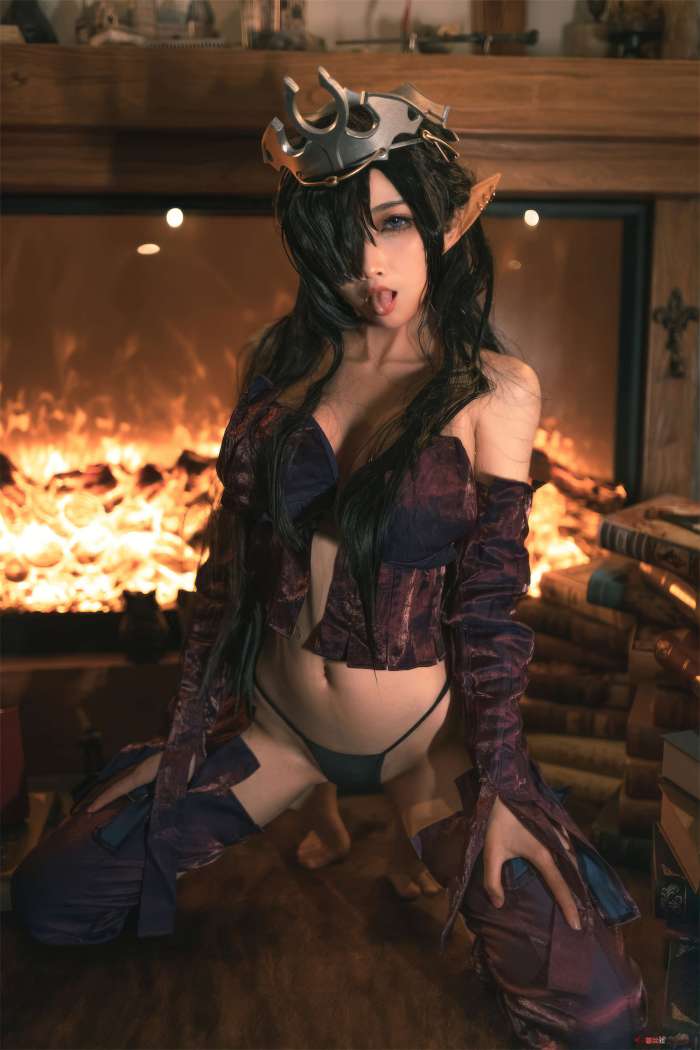 杏仁曲奇 –  黑兽 精灵女王 [60P491MB]