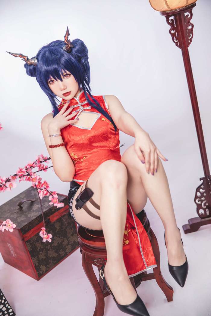 雪晴Astra – 明日方舟 陈 旗袍 [18P-57MB]