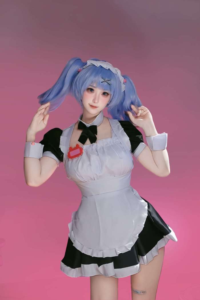 梓猫AzuNyan – 舰长图 初音未来 兔子洞女仆 [7P45MB]