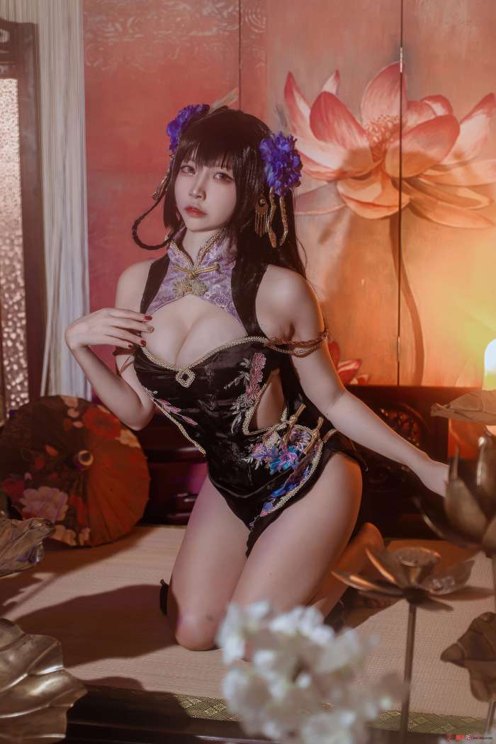 二佐Nisa – 碧蓝航线-比叡鲟旗袍[25P388MB]