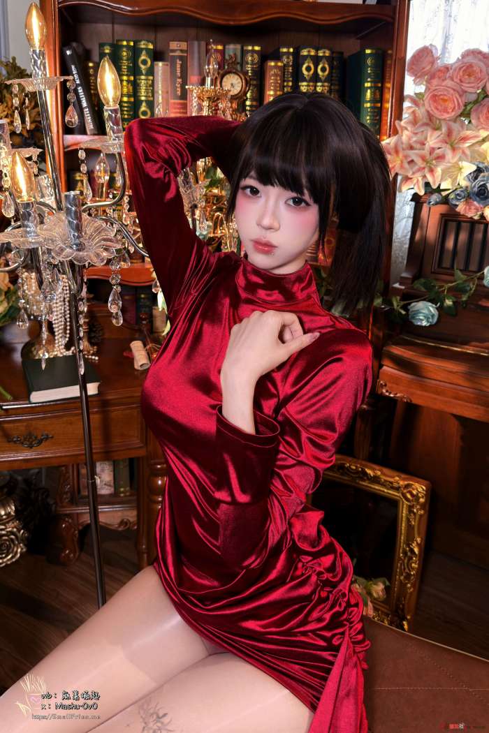 麻薯好吃 – 酒红礼赞 [47P553MB]